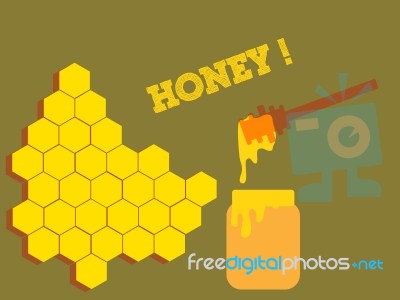 Honey Jar Stock Image