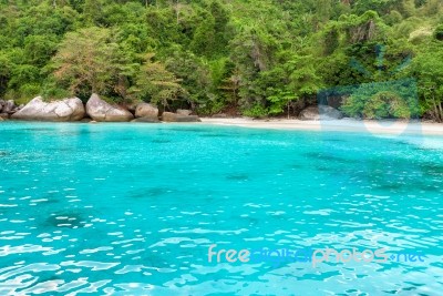 Honeymoon Bay And Beach In Similan Island, Thailand Stock Photo