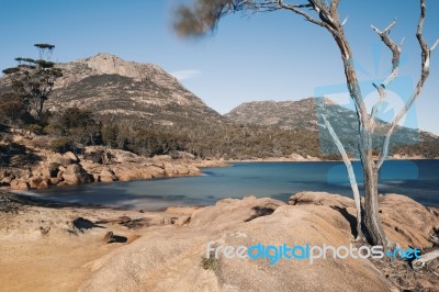 Honeymoon Bay In Freycinet National Park Stock Photo