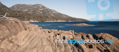 Honeymoon Bay In Freycinet National Park Stock Photo