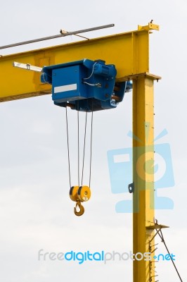 Hook Of Construction Crane Stock Photo