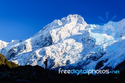 Hooker Valley Track,mount Cook, New Zealand Stock Photo