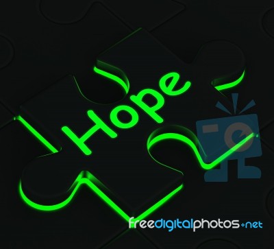 Hope Puzzle Shows Wishes And Hopes Stock Image