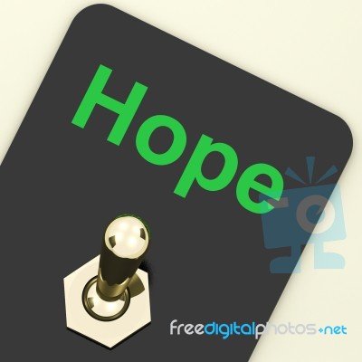 Hope Switch Shows Wishing Hoping Wanting Stock Image