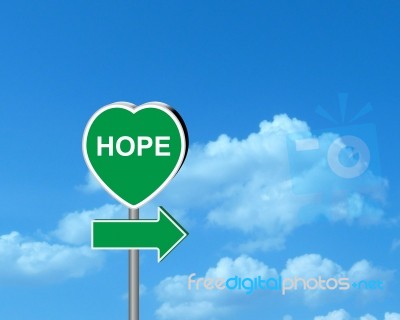 Hopes - Heart Signpost Stock Image