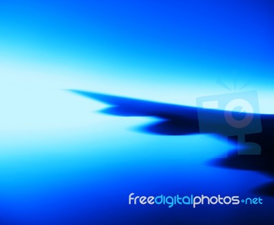 Horizontal Blue Jet Wing Blur Abstraction Background Stock Photo