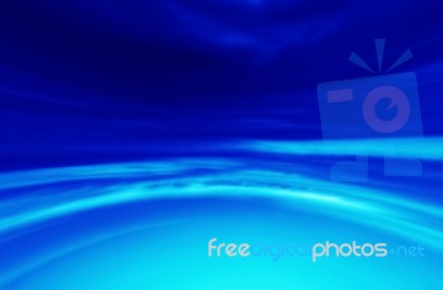 Horizontal Vibrant Blue Virtual Cloudscape Background Stock Photo