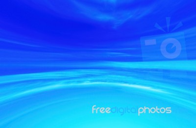 Horizontal Vibrant Blue Virtual Cloudscape Background Stock Photo