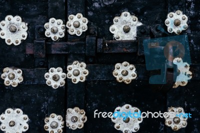 Horizontal Vintage Antique Door Gate Lock Background Backdrop Stock Photo