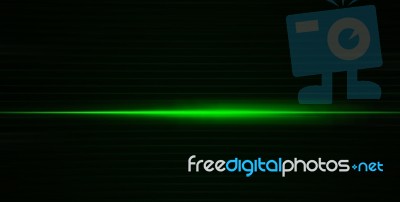 Horizontal Vivid Green Digital Pulse Line Abstraction Background… Stock Photo