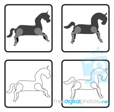 Horse Icon Stock Image