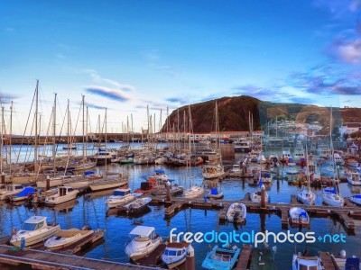 Horta Harbor Stock Photo