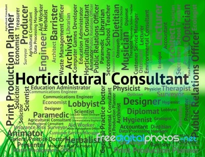 Horticultural Consultant Represents Career Hire And Employment Stock Image