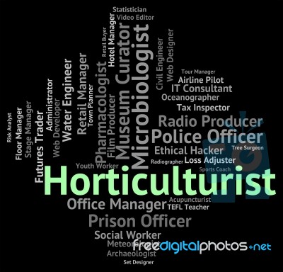 Horticulturist Job Representing Specialist Recruitment And Jobs Stock Image