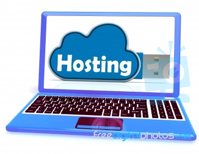 Hosting Memory Means Host Website And Hosted By Stock Image