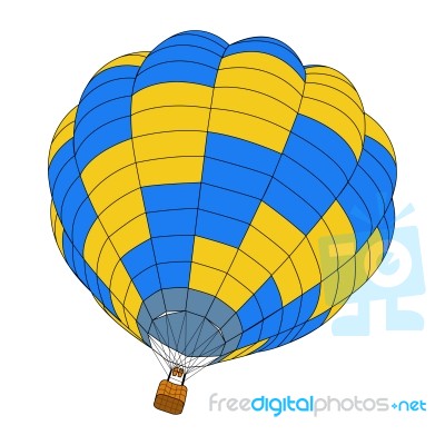 Hot Air Balloon Illustration Isolated Stock Image