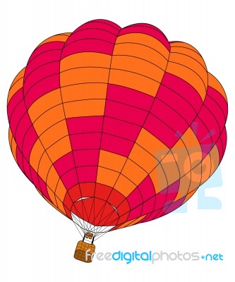 Hot Air Balloon Illustration Isolated Stock Image