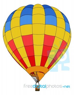 Hot Air Balloon Illustration Isolated Stock Image