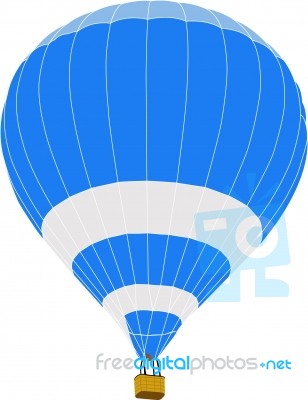 Hot Air Balloon Illustration Isolated Stock Image