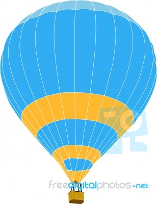 Hot Air Balloon Illustration Isolated Stock Image