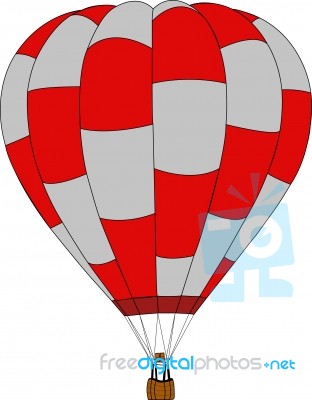 Hot Air Balloon Illustration Isolated Stock Image