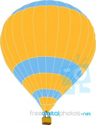 Hot Air Balloon Illustration Isolated Stock Image