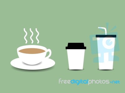 Hot And Cold Coffee Stock Image