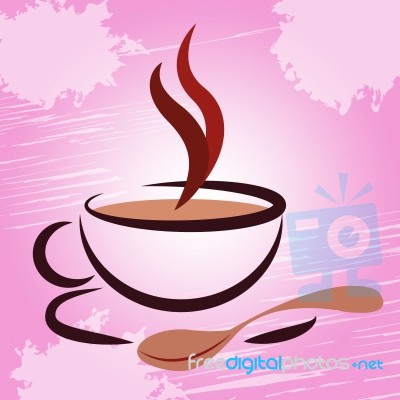 Hot Beverage Indicates Coffee Break And Cafeteria Stock Image