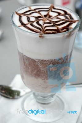 Hot Chocolate Italian Style In Sarnico Stock Photo