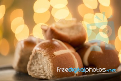 Hot Cross Buns Stock Photo