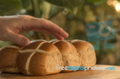 Hot Cross Buns Stock Photo