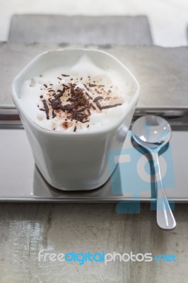 Hot Cup Of Cocoa Drink Stock Photo