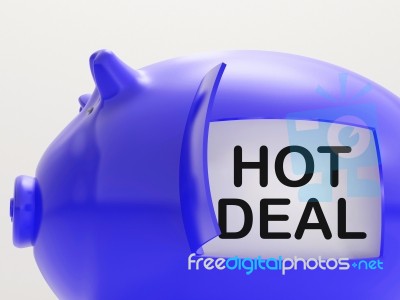 Hot Deal Piggy Bank Means Best Price And Quality Stock Image