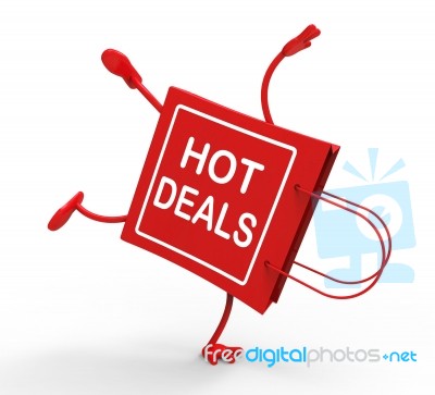 Hot Deals On Handstand Shopping Bag Shows Bargains Sale And Save… Stock Image