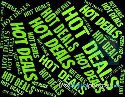 Hot Deals Representing Text Transaction And Words Stock Image