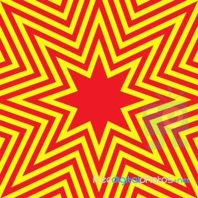 Hot Eight-pointed Star Abstract Background Stock Image