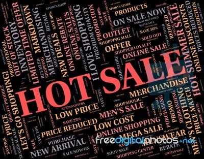 Hot Sale Indicates Number One And Bargain Stock Image