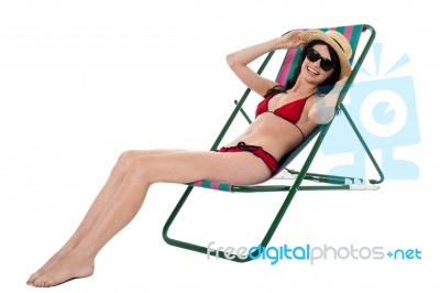 Hot Sexy Bikini Woman Captured On Camera Stock Photo