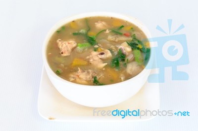 Hot Spicy And Sour Thai Cuisine Soup Stock Photo