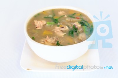 Hot Spicy And Sour Thai Cuisine Soup Stock Photo