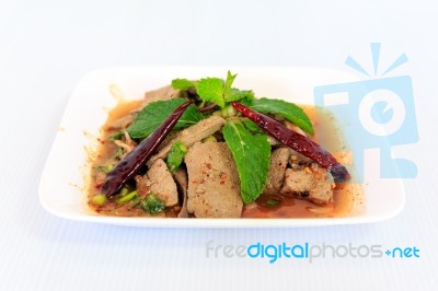 Hot Spicy Thai Cuisine Salad Stock Photo