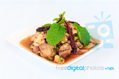 Hot Spicy Thai Cuisine Salad Stock Photo