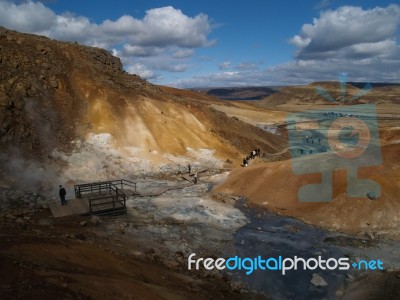 Hot Spring,iceland Stock Photo