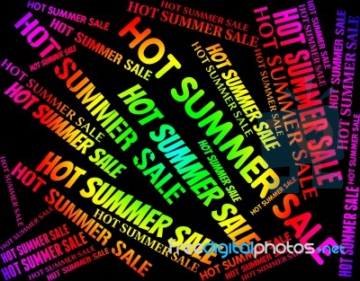 Hot Summer Sale Shows Retail Discounts And Warmth Stock Image