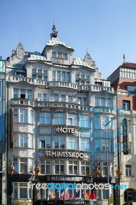 Hotel Ambassador In Prague Stock Photo