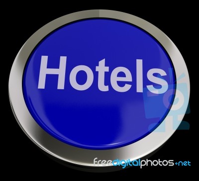 Hotel Button Stock Image