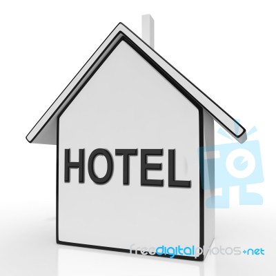 Hotel House Shows Holiday Accommodation And Units Stock Image