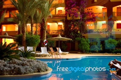 Hotel "sun & Sea" In Hurgada Stock Photo