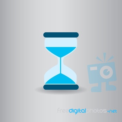 Hourglass Flat Icon   Illustration  Stock Image