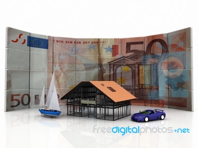 House And Euro Stock Image